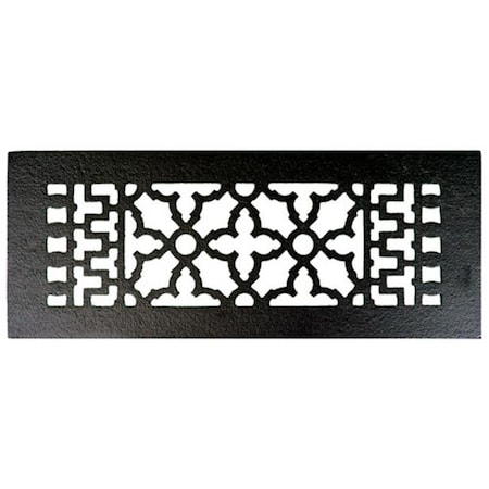 Acorn Mfg Acorn GR7BG 12" x 4" Cast Iron Decorative Grille - Black Iron GR7BG
